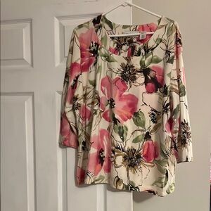 Floral Print Women's Top - Multicolor